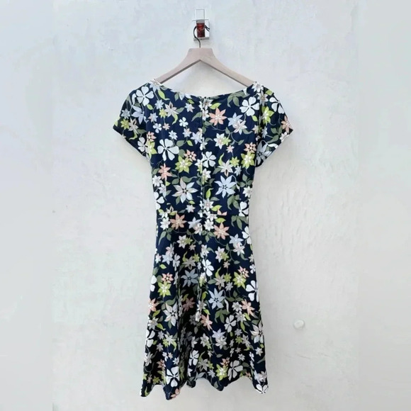 ModCloth || Blue Brunch Floral Dress Front Tie XL - Picture 4 of 10